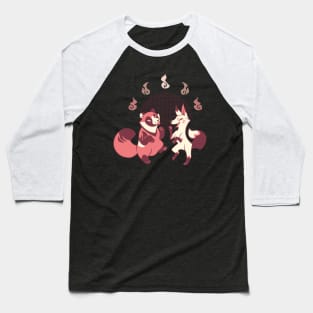 Tanukitsu mischief in mocha flavor Baseball T-Shirt